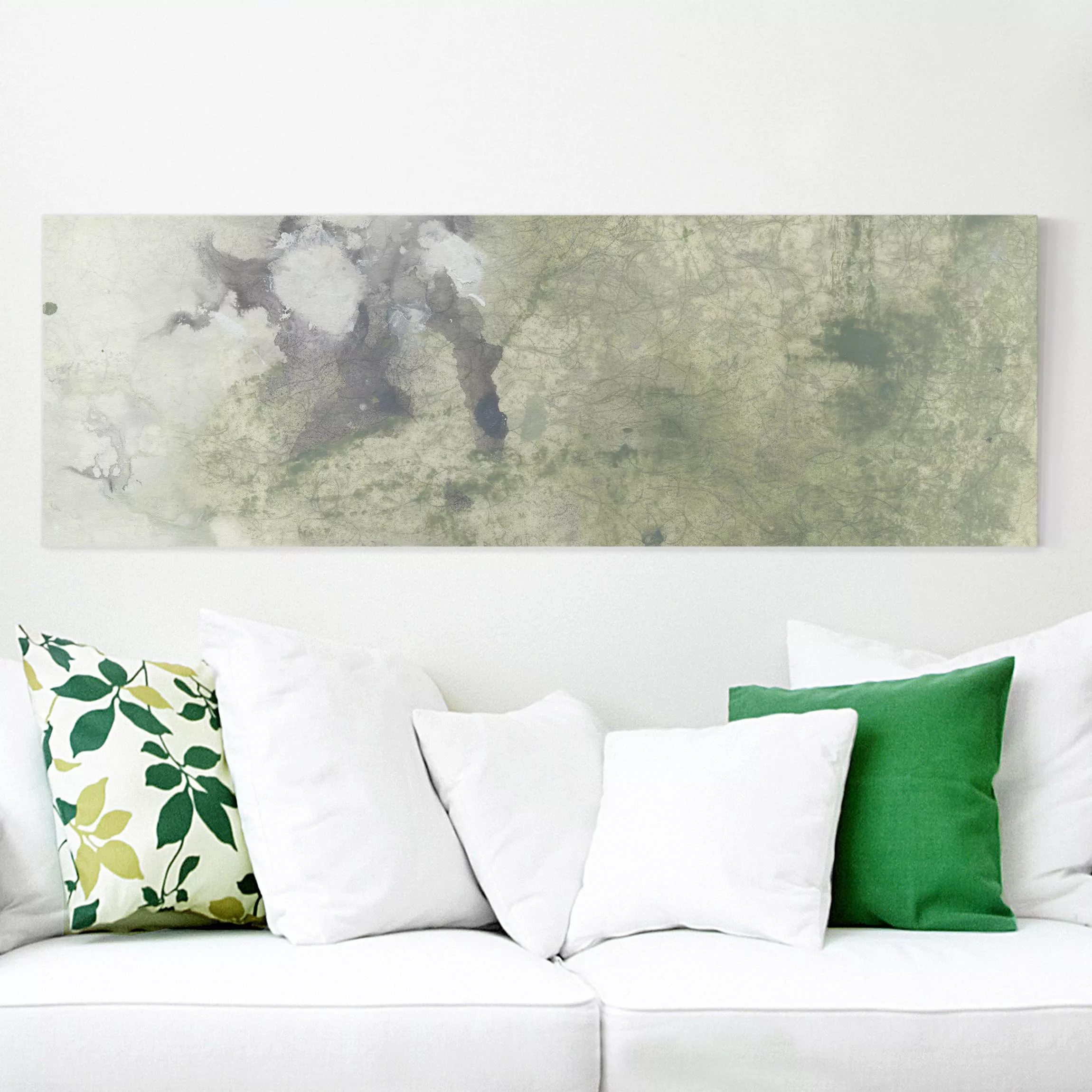 Leinwandbild Abstrakt - Panorama Frieden, Liebe, Freude I günstig online kaufen