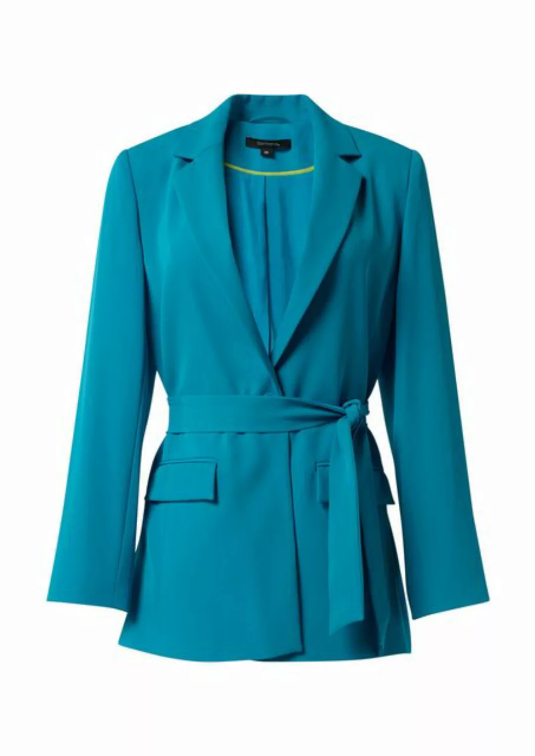 Comma Blusenblazer Fließender Longblazer mit Bindegürtel günstig online kaufen