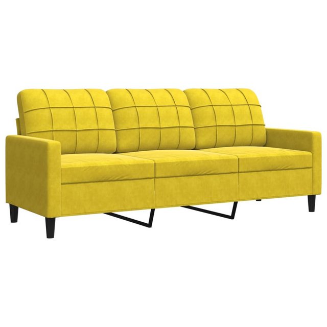 vidaXL Sofa Sofa/ 2-Sitzer/ 3-Sitzer Samt, 180 cm, Gelb günstig online kaufen