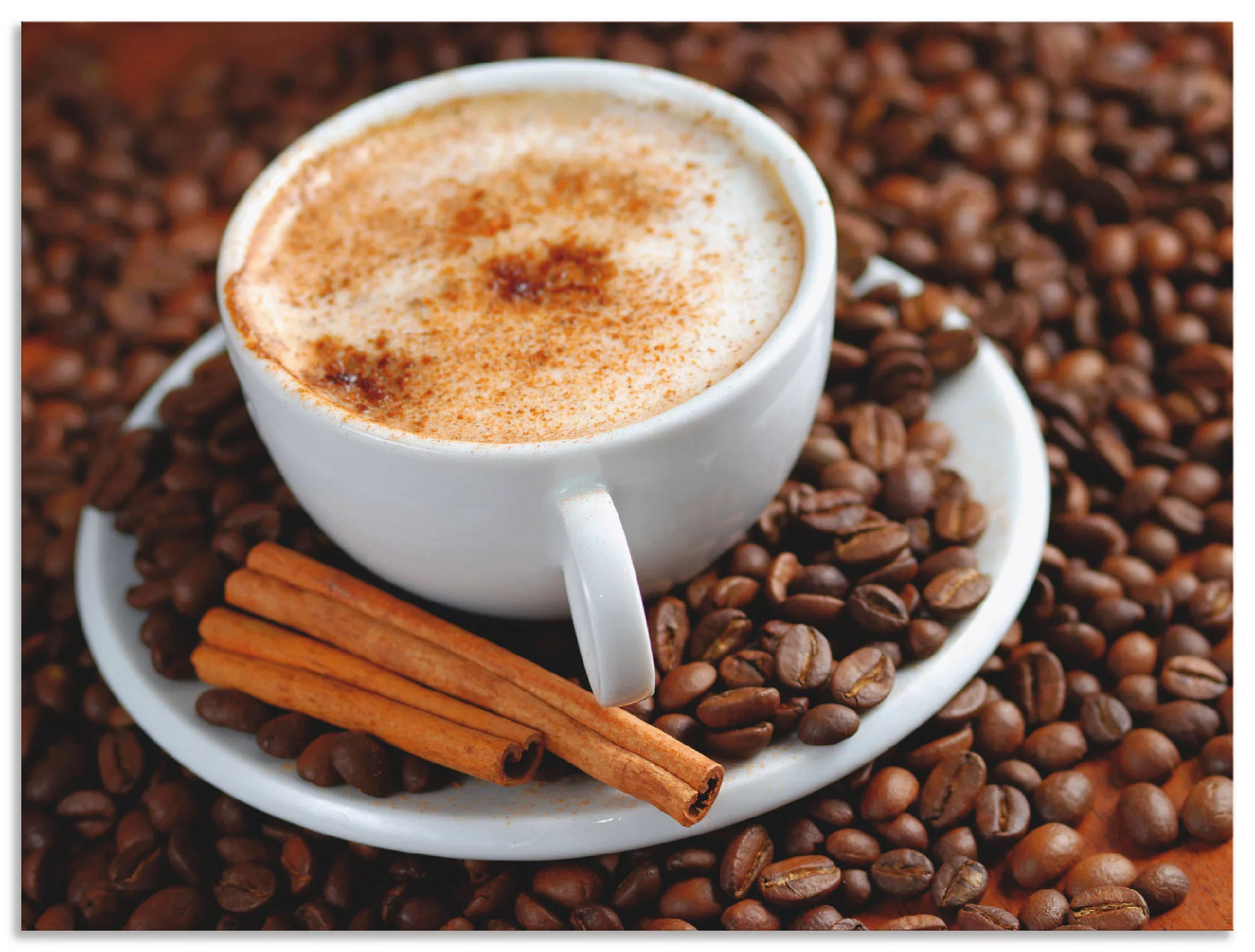 Artland Wandbild "Cappuccino - Kaffee", Getränke, (1 St.), als Alubild, Out günstig online kaufen