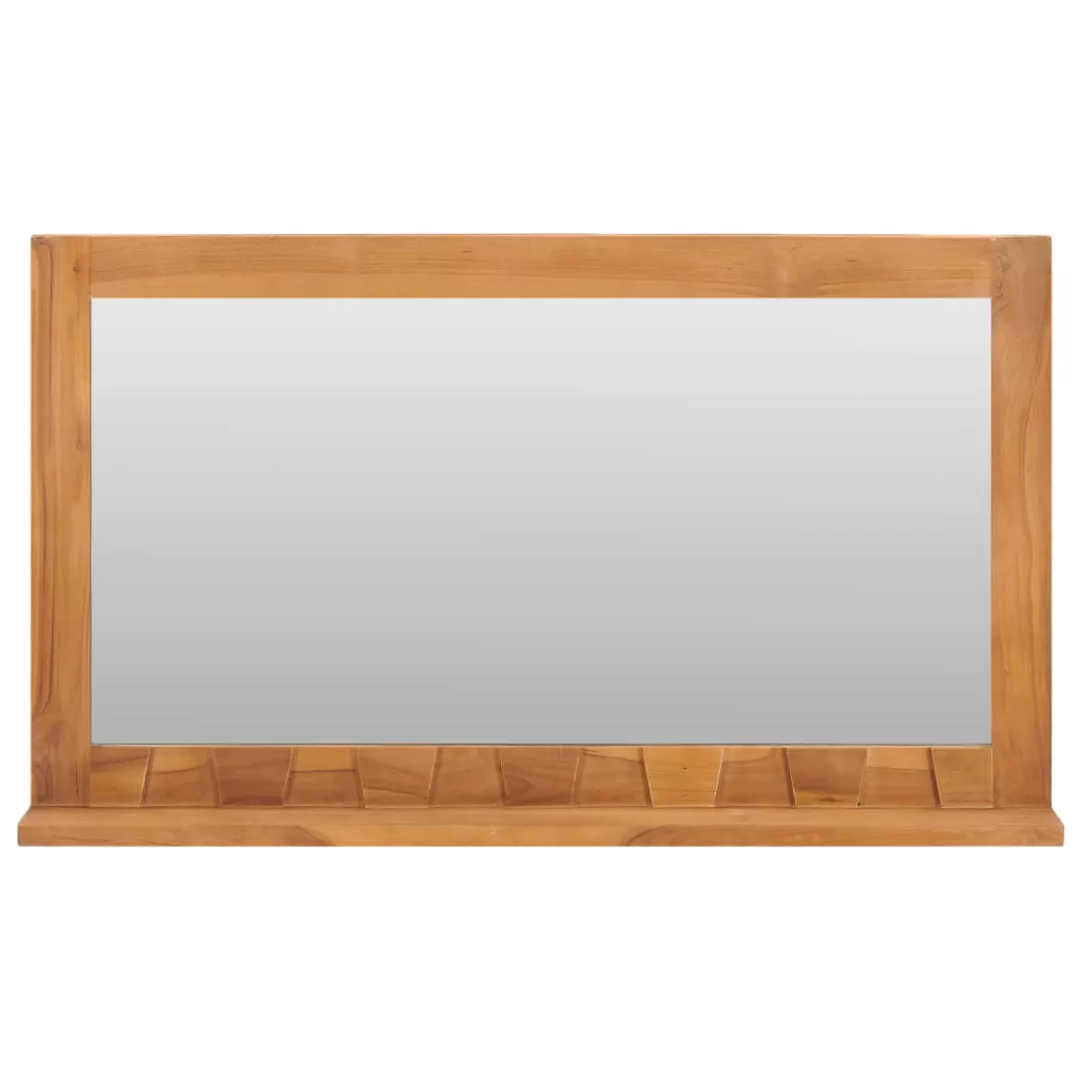 Wandspiegel Mit Regal 100×12×60 Cm Teak Massivholz günstig online kaufen