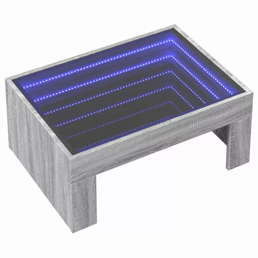 vidaXL Couchtisch Couchtisch mit Infinity-LED Grau günstig online kaufen