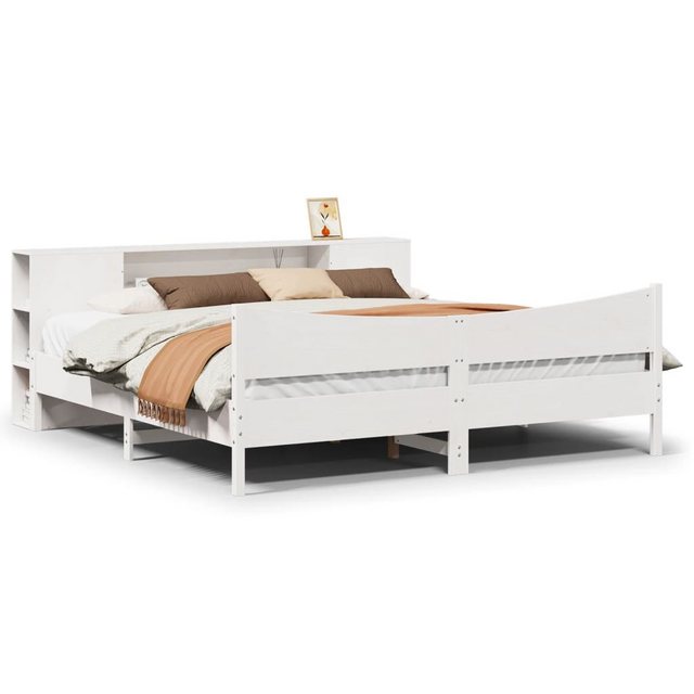 vidaXL Bett, Massivholzbett ohne Matratze Weiß 200x200 cm Kiefernholz günstig online kaufen