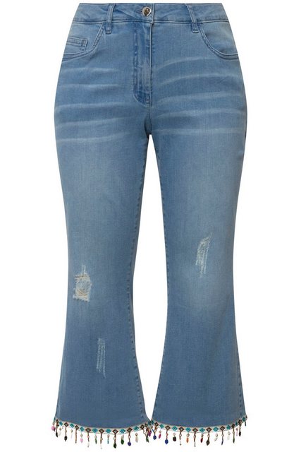 Angel of Style Regular-fit-Jeans 7/8-Jeans Straight Legs Saum mit Perlenfra günstig online kaufen