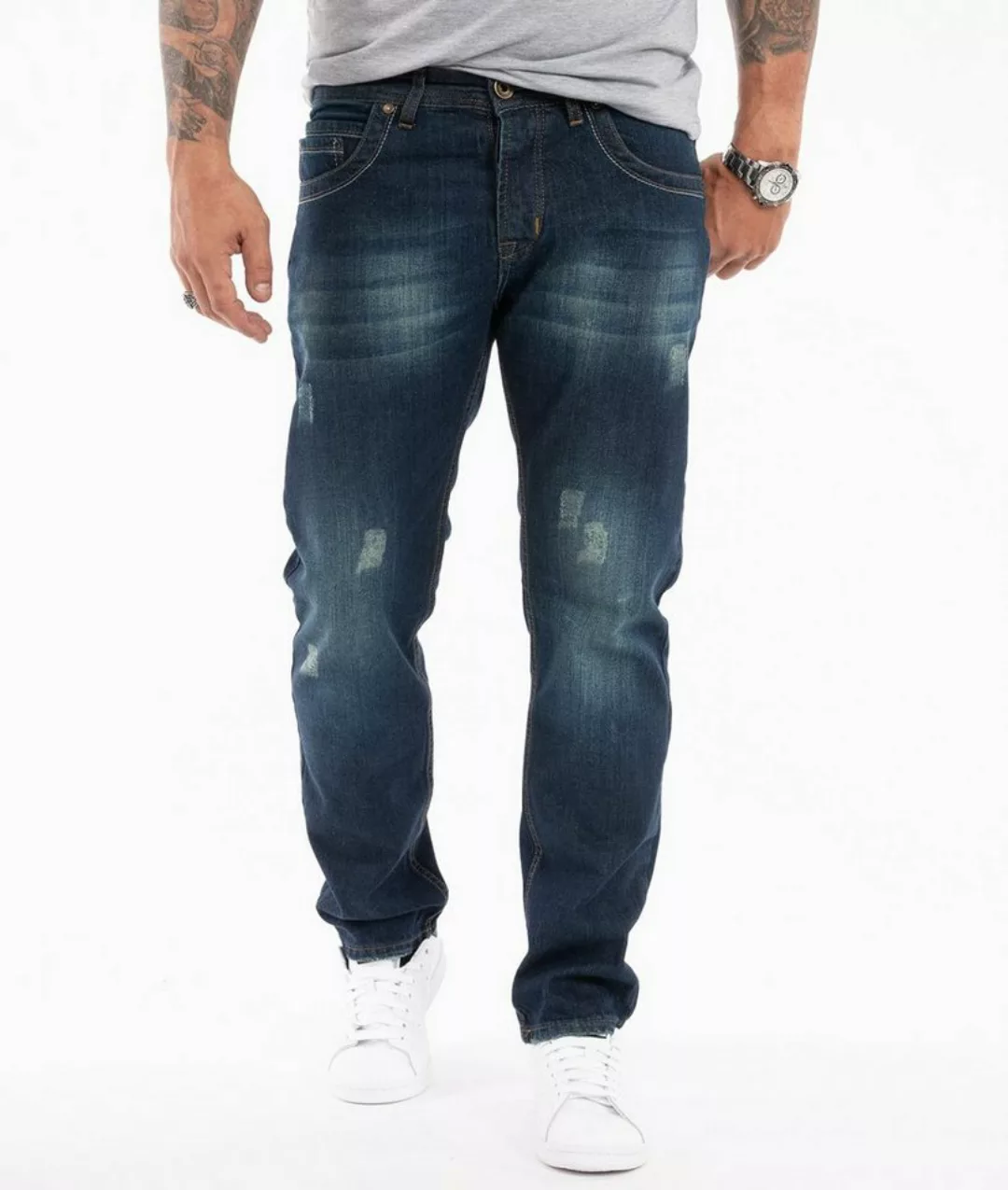 Rock Creek Regular-fit-Jeans Herren Jeans Blau RC-2299 günstig online kaufen