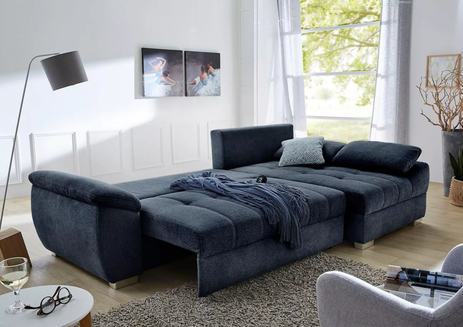 Jockenhöfer Gruppe Ecksofa »Alster L-Form«, mit Bettfunktion und Bettkasten günstig online kaufen