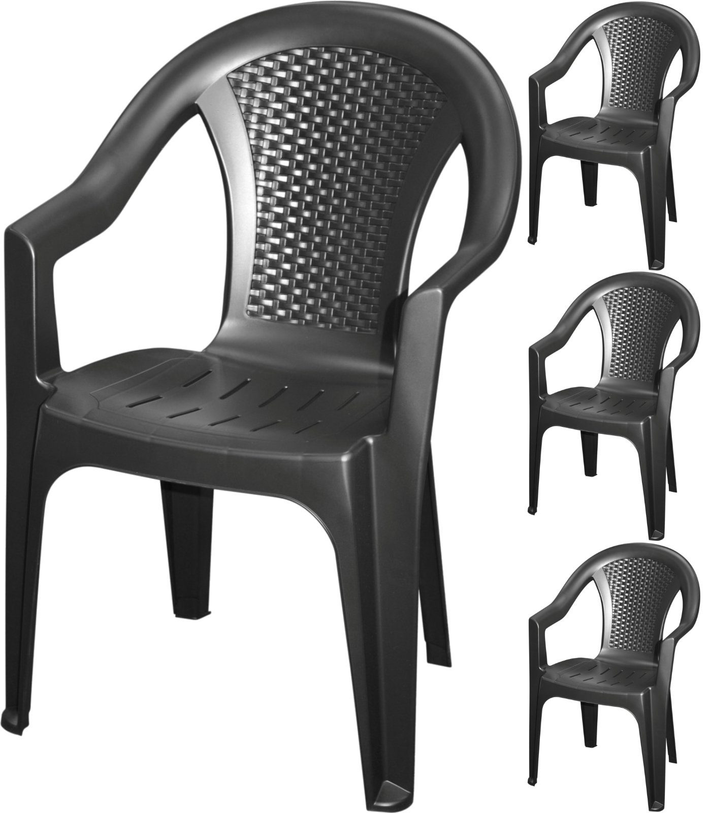 Progarden Stapelstuhl Gartenstuhl Balkonstuhl Bistrostuhl Campingstuhl günstig online kaufen