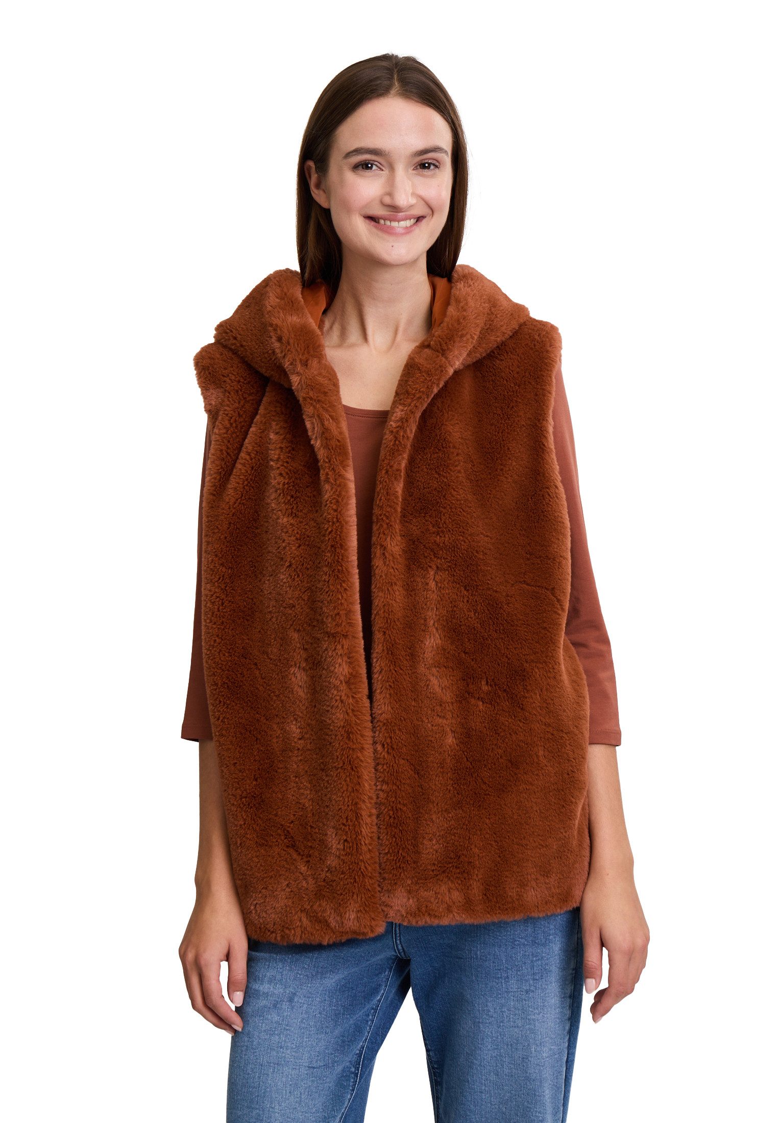 Cartoon Plüschweste Cartoon Damen Fake Fur-Weste günstig online kaufen