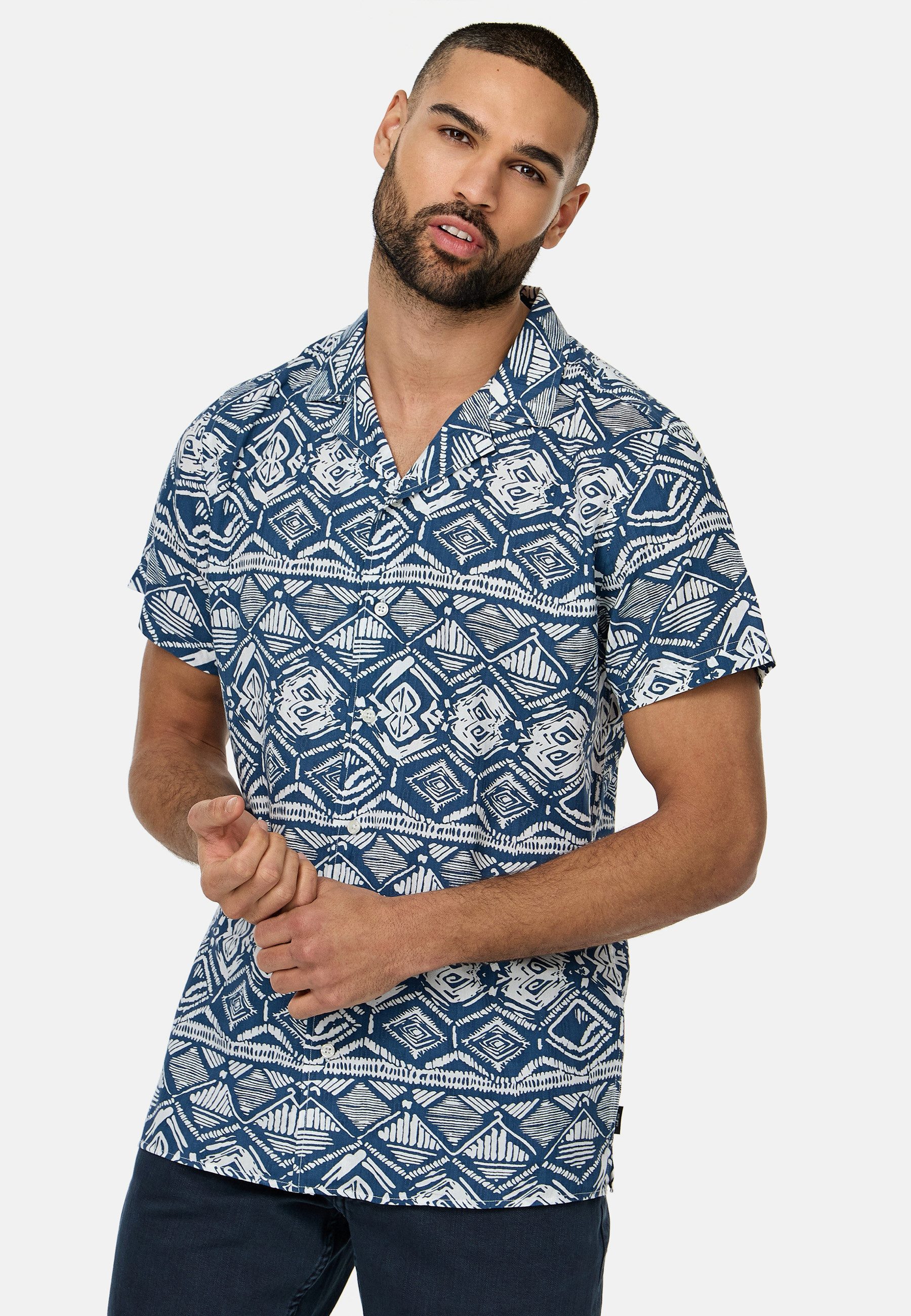 Indicode Kurzarmhemd INFrey (1-tlg) sommerliches Freizeithemd günstig online kaufen