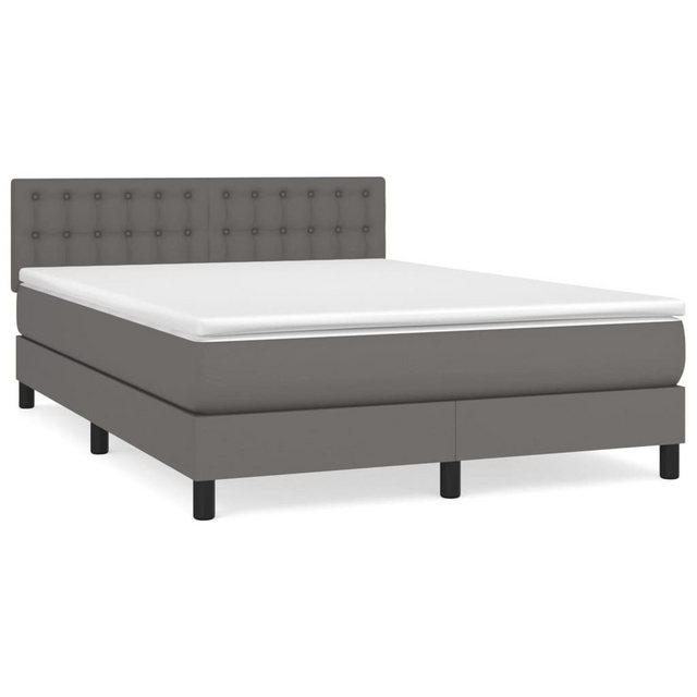 vidaXL Boxspringbett Bett Boxspringbett mit Matratze Kunstleder (140 x 200 günstig online kaufen