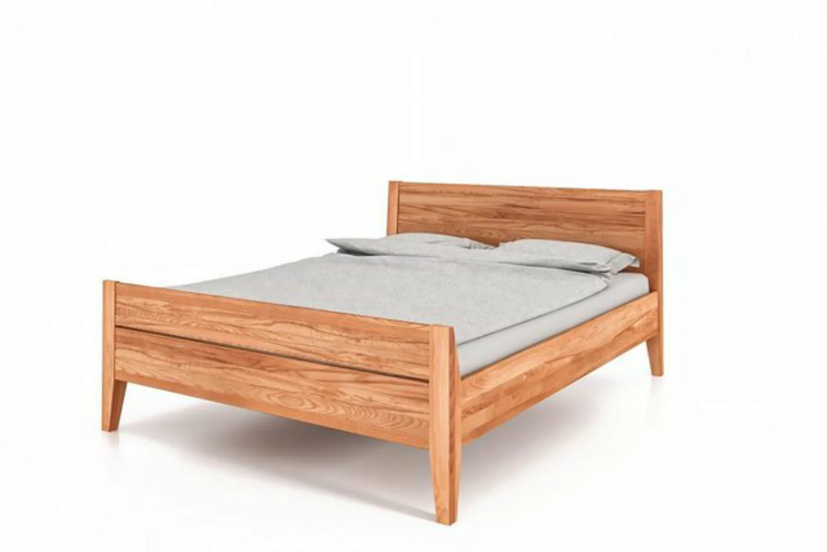 Natur24 Einzelbett Bett Sydo 8 Sonderlänge 90x220 Kernbuche Holzkopfteil ho günstig online kaufen