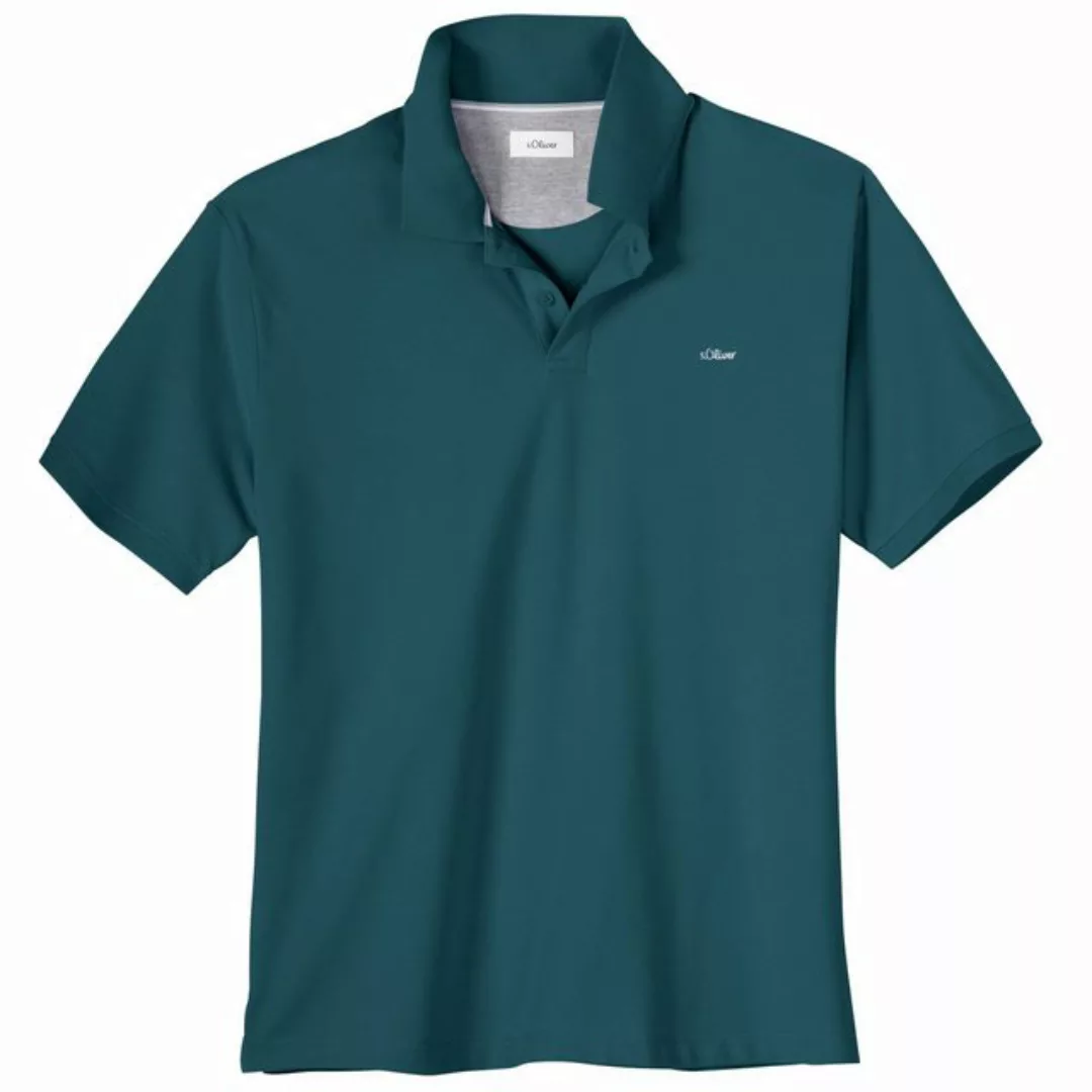 s.Oliver Poloshirt s.Oliver Übergrößen Basic Poloshirt petrol günstig online kaufen