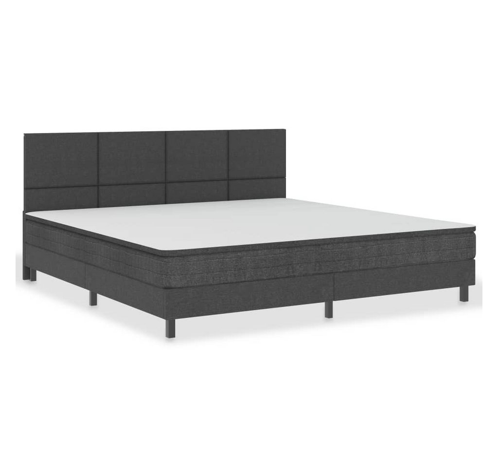 vidaXL Boxspringbett Boxspringbett Dunkelgrau Stoff 200x200 cm Doppelbett B günstig online kaufen