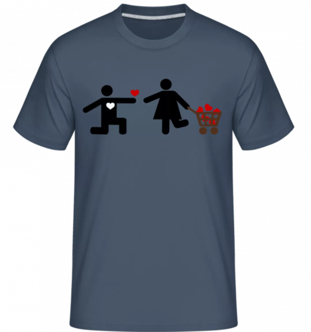 Frau Und Mann Mit Herz Logo · Shirtinator Männer T-Shirt günstig online kaufen