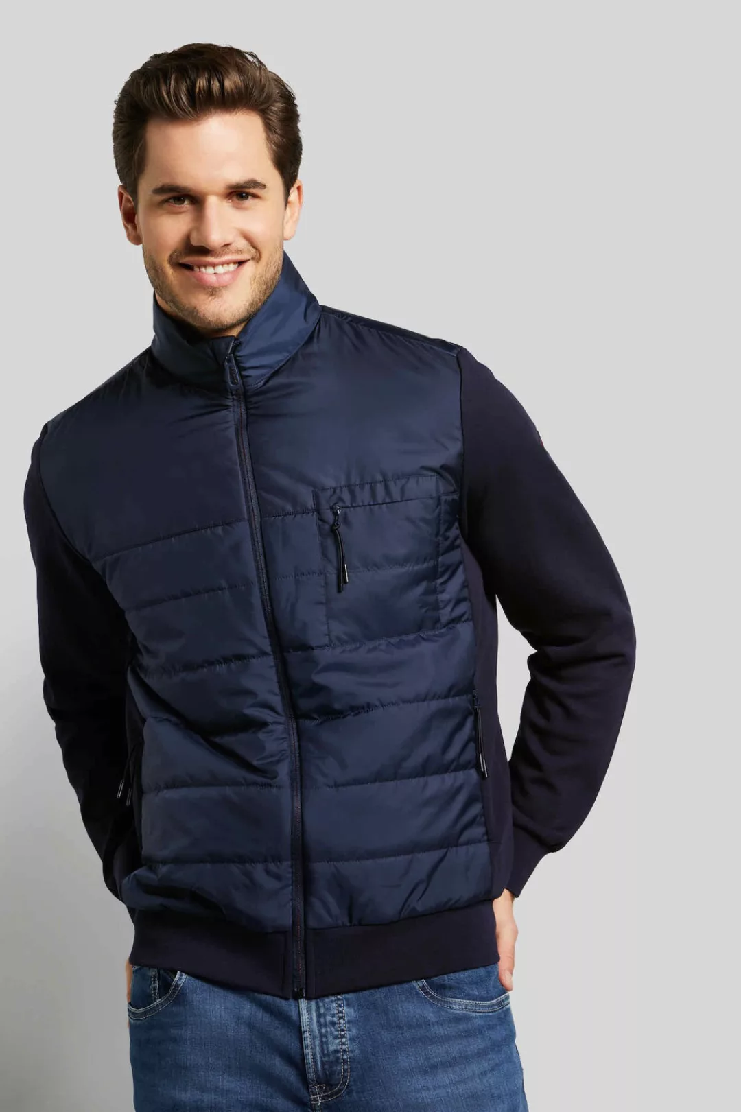 bugatti Sweatjacke, mit roten Mesh-Details günstig online kaufen