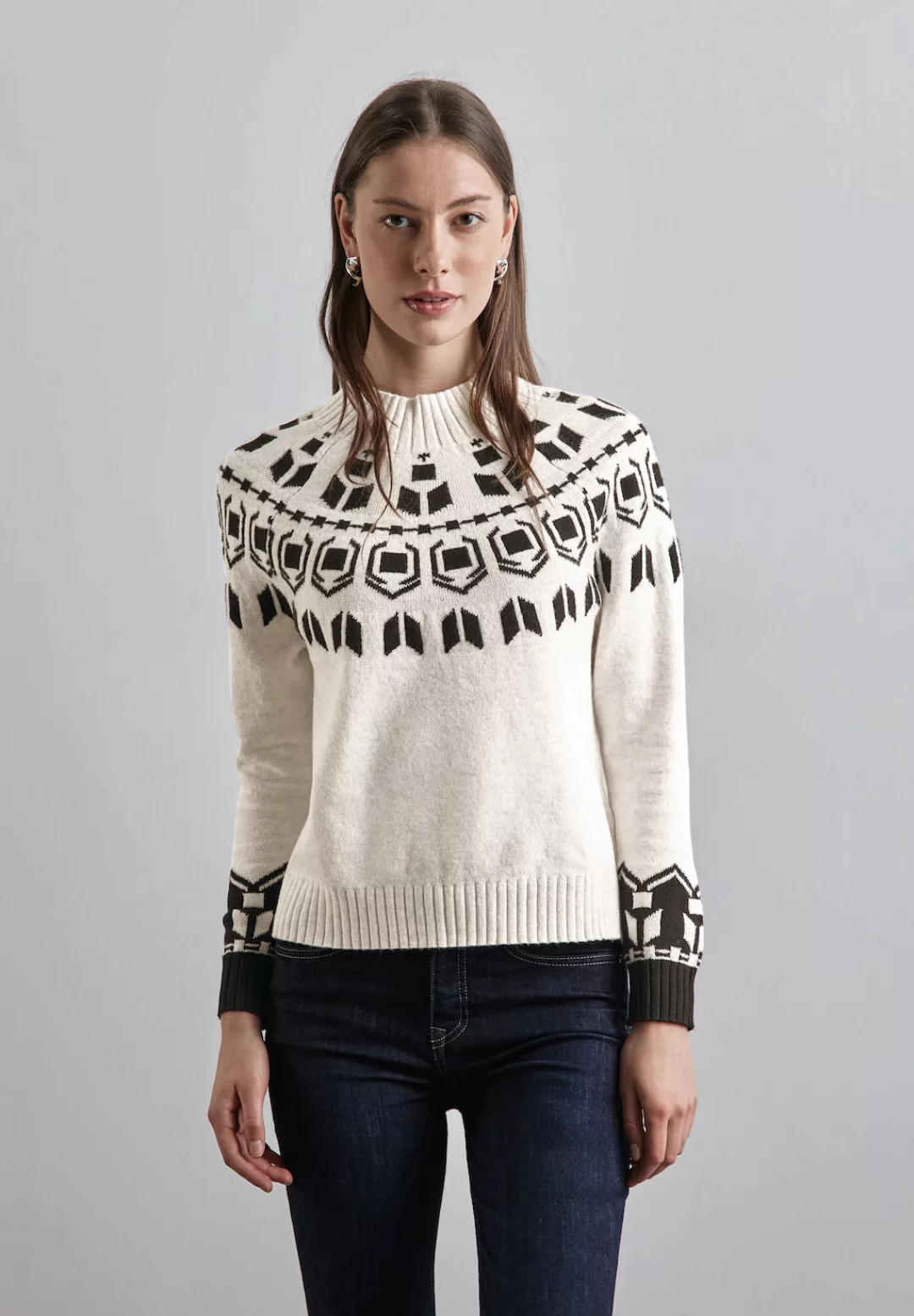 STREET ONE Strickpullover, mit Muster günstig online kaufen