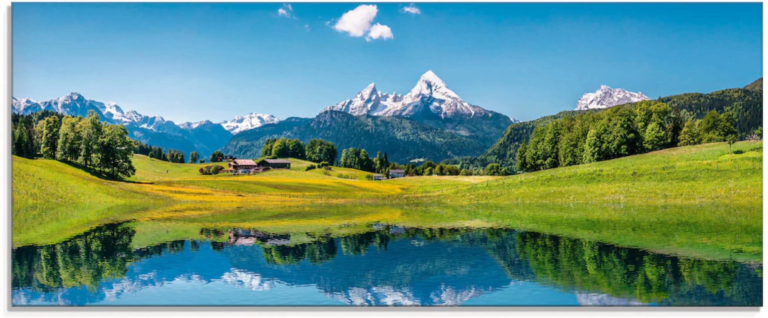 Artland Glasbild »Landschaft in den Alpen«, Berge, (1 St.), in verschiedene günstig online kaufen