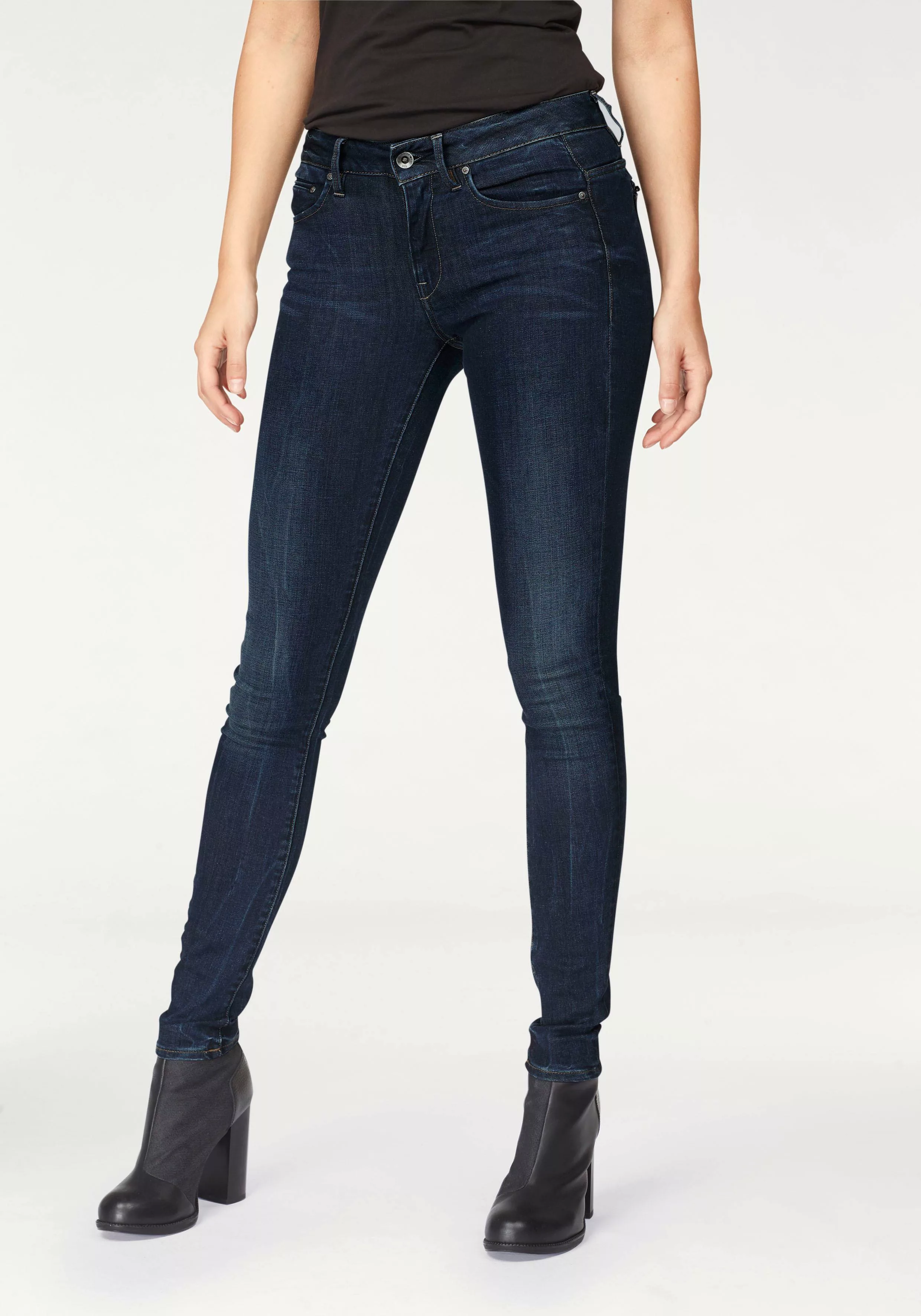 G-star Midge Zip Mid Waist Skinny Jeans 24 Dark Aged günstig online kaufen