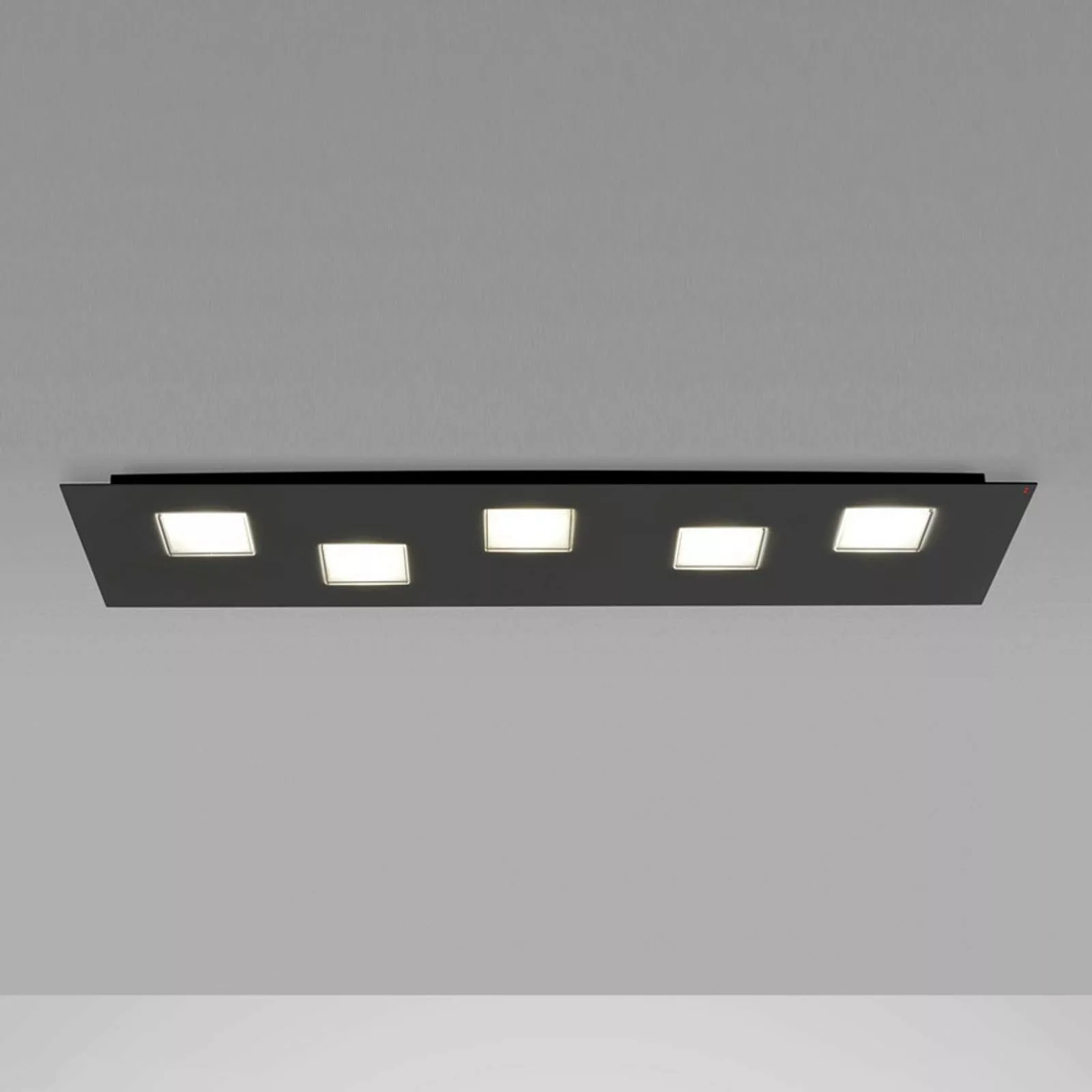 Fabbian Quarter - schwarze LED-Deckenlampe 5flg. günstig online kaufen