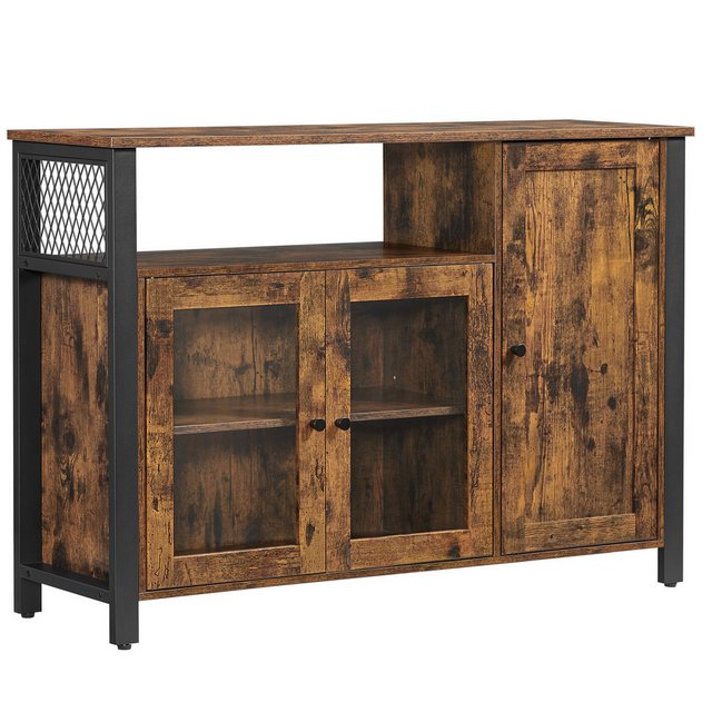 VASAGLE Buffet Küchenschrank Kommode, 110 x 33 x 75 cm, mit 3 Türen günstig online kaufen