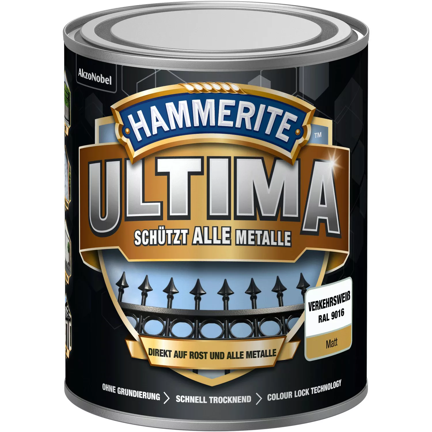 Hammerite Ultima Premium Metall-Schutzlack matt Verkehrsweiß 750 ml günstig online kaufen