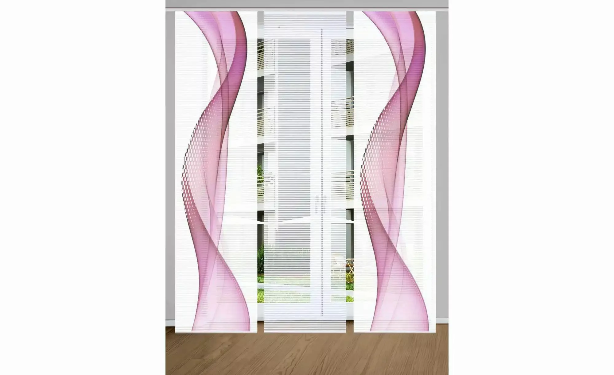 HOME in green Schiebevorhang   ¦ lila/violett ¦ Synthetik ¦ Maße (cm): B: 6 günstig online kaufen