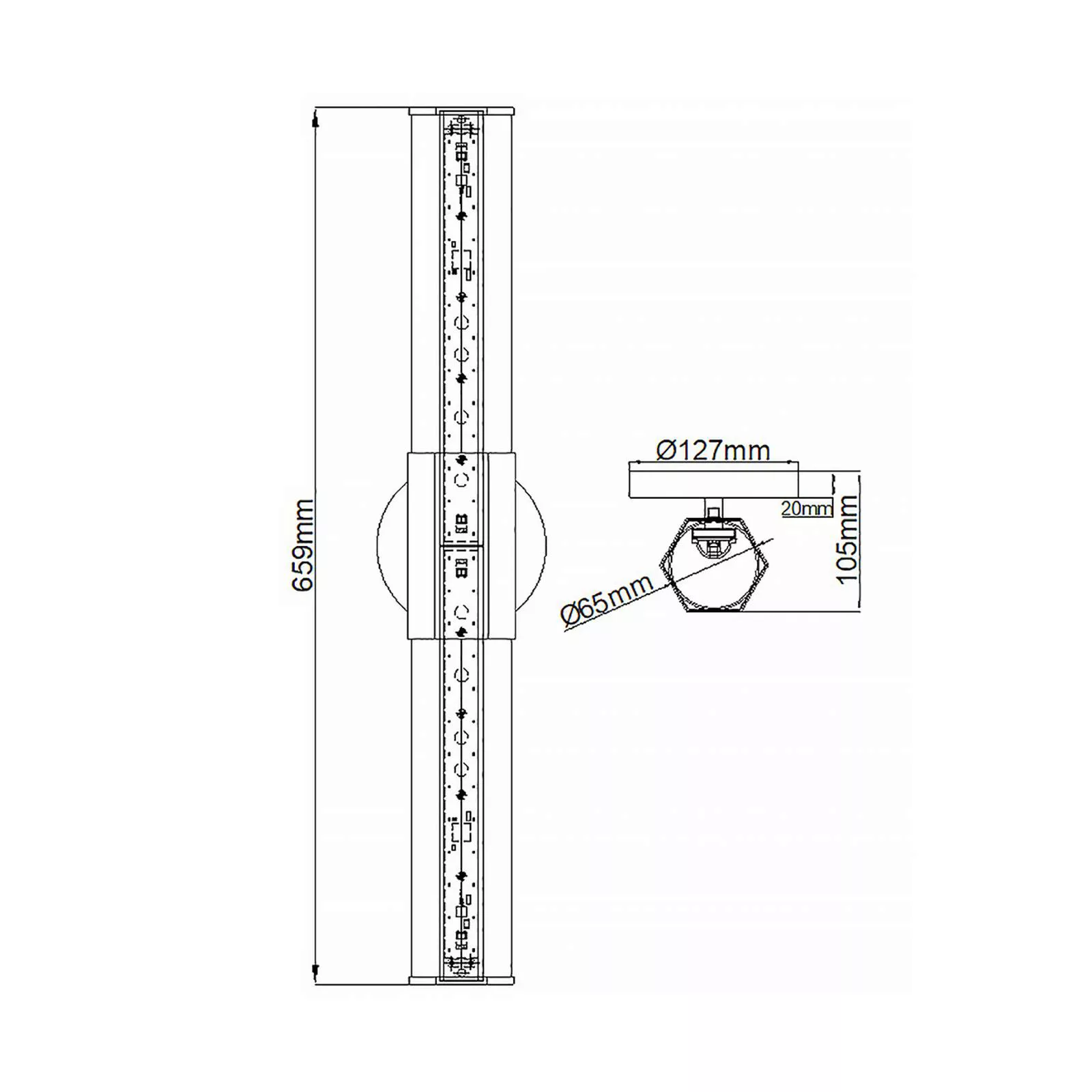 LED-Bad-Wandlampe Facet Dual, chrom, 2-flg., Breite 66 cm günstig online kaufen