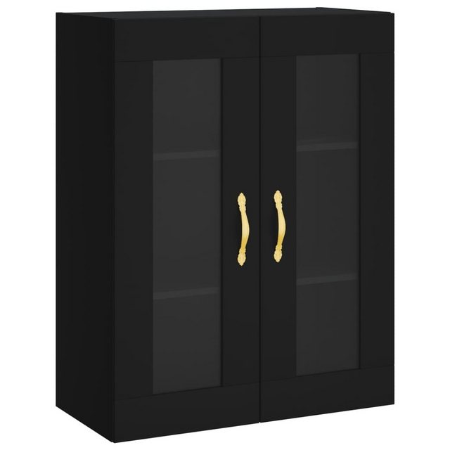 vidaXL Hängeschrank Wandschrank Schwarz 69,5x34x90 cm Glas Vitrine Hängesch günstig online kaufen