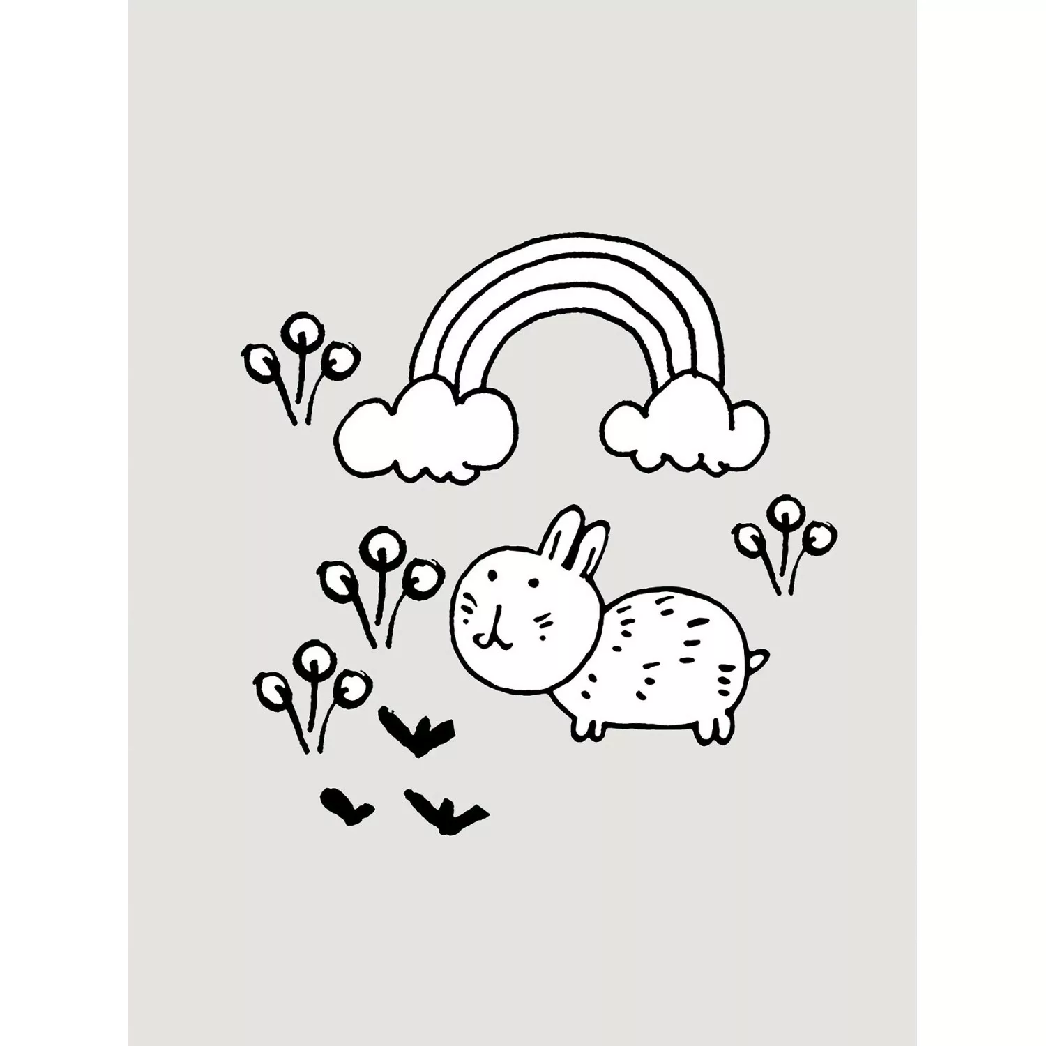 Komar Poster »Scribble Bunny«, Tiere, (1 St.) günstig online kaufen