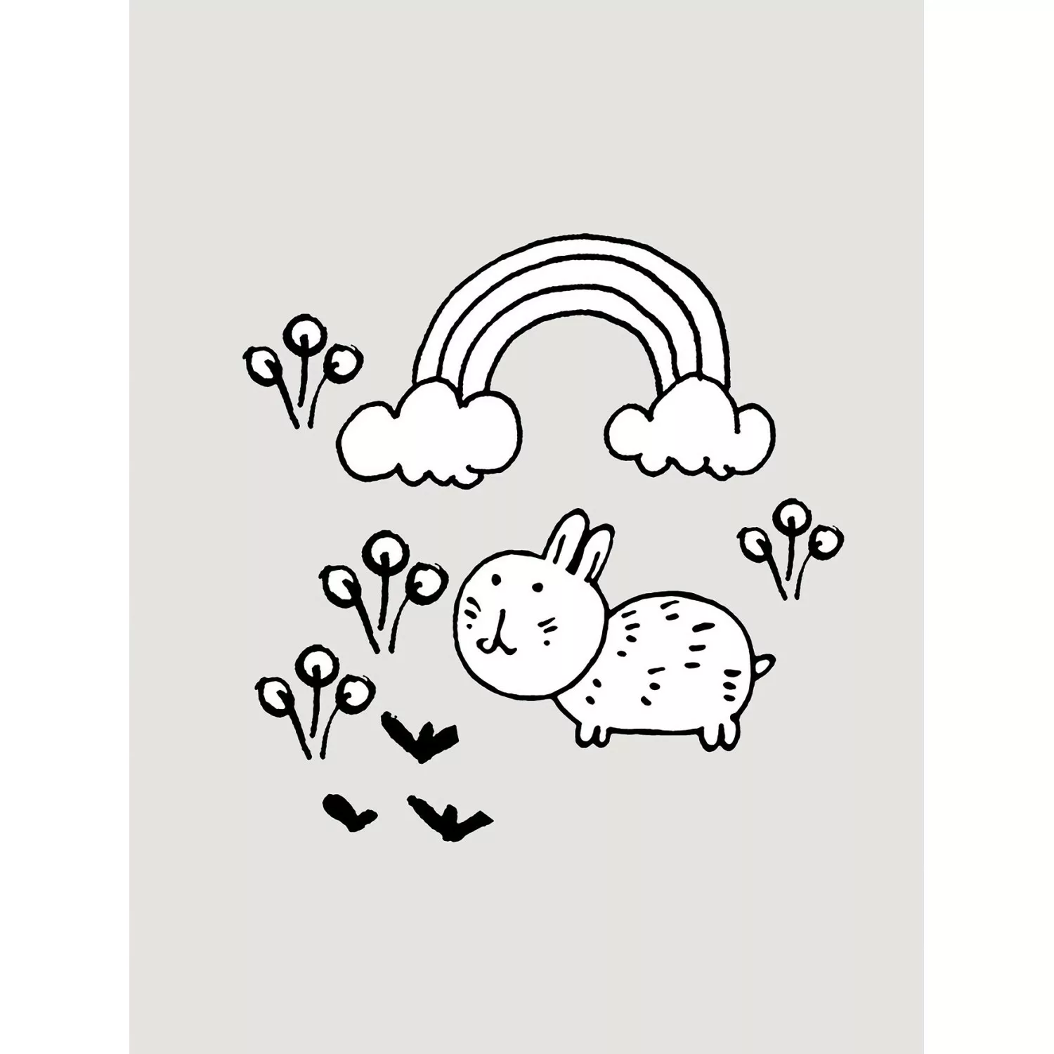 Komar Poster "Scribble Bunny", Tiere, (1 St.), Kinderzimmer, Schlafzimmer, günstig online kaufen