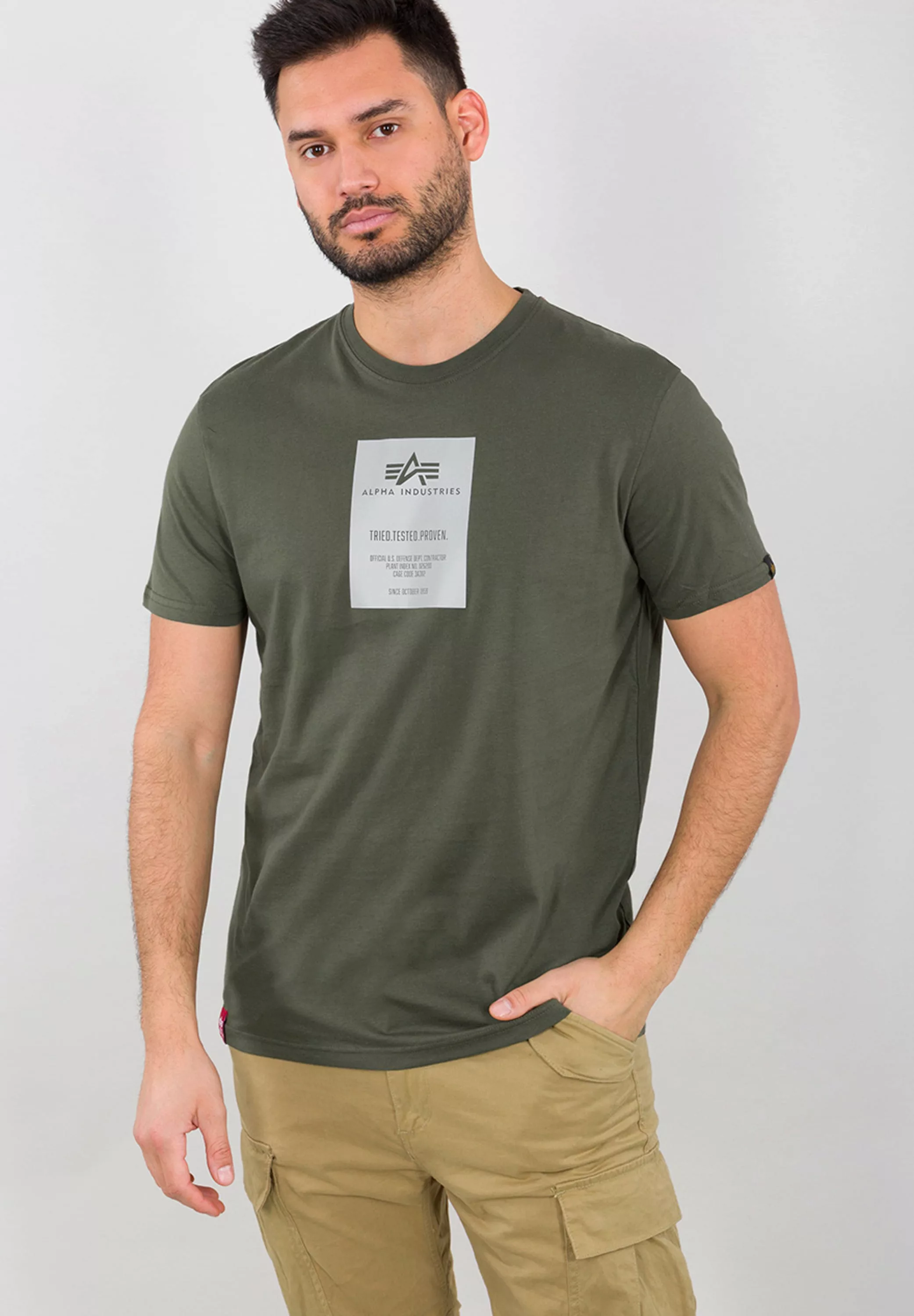 Alpha Industries T-Shirt "Alpha Industries Men - T-Shirts Reflective Label günstig online kaufen