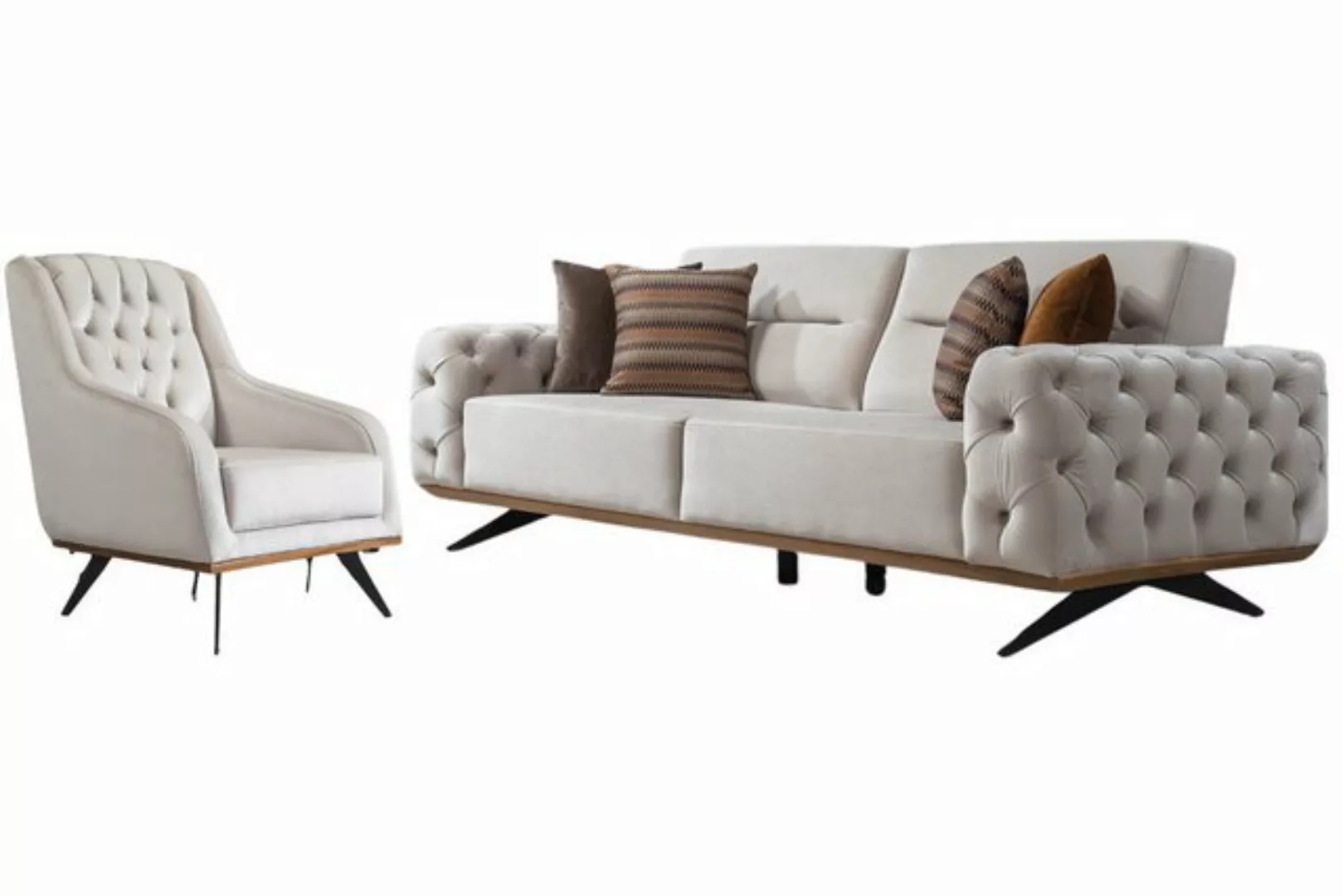 Villa Möbel Sofa Check, Set, mit Relax-/Bettfunktion durch verstellbare Rüc günstig online kaufen