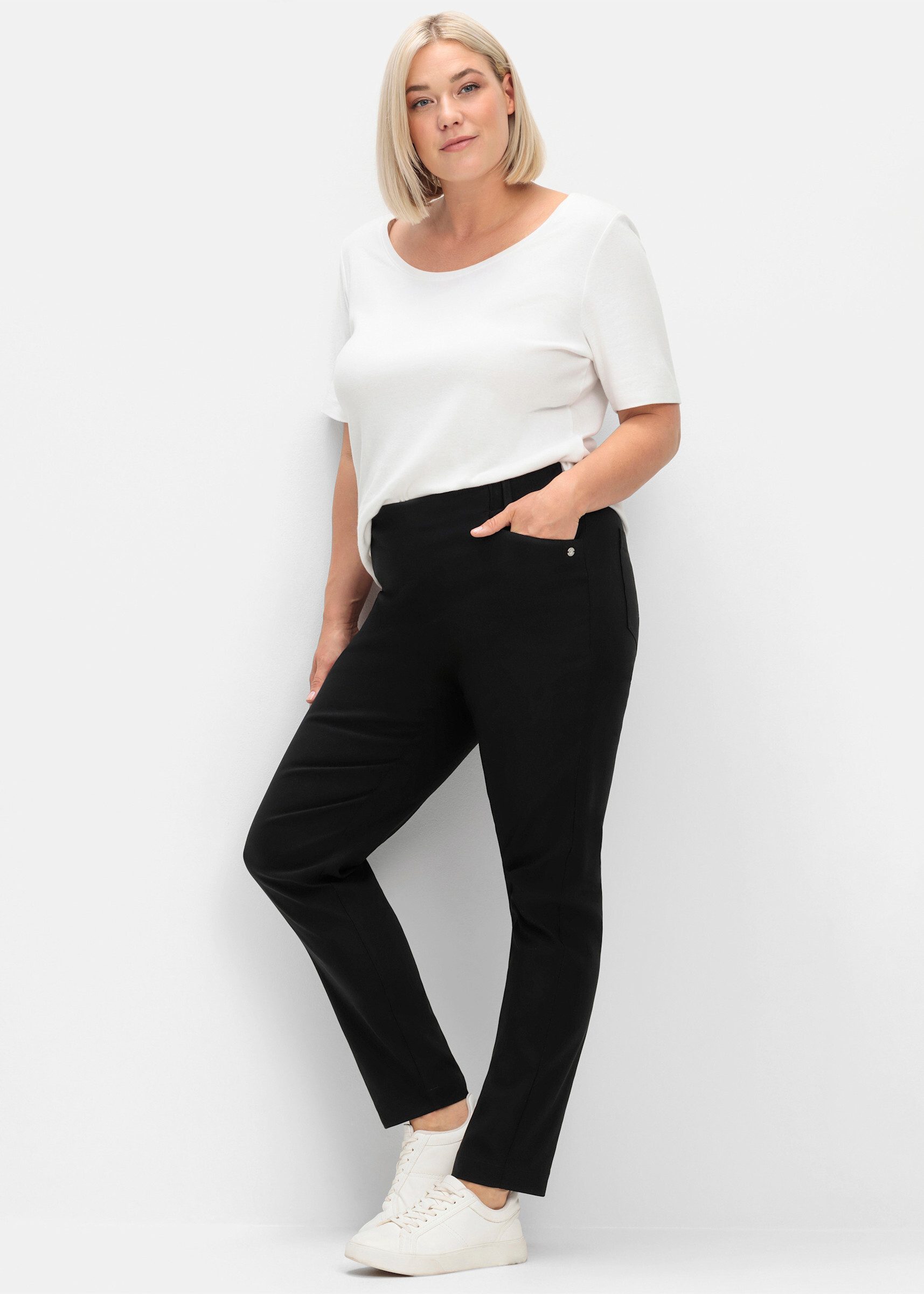 Sheego Jerseyhose Bengalinhose Innenbeinlänge ca. 72 günstig online kaufen