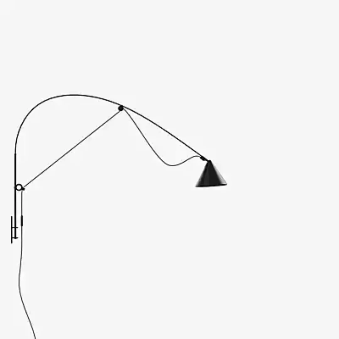 Midgard Ayno Wandleuchte LED, L - schwarz/Kabel schwarz - 2.700 K günstig online kaufen