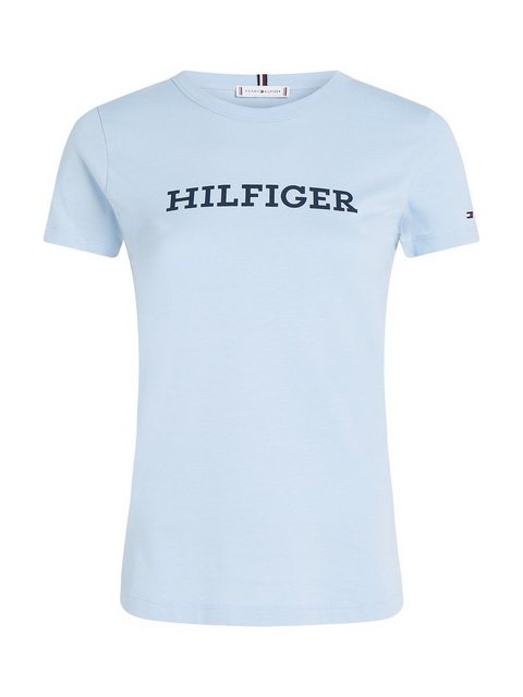 Tommy Hilfiger Rundhalsshirt SLIM MONOTYPE PRINT C-NK SS mit Hilfiger Logo- günstig online kaufen