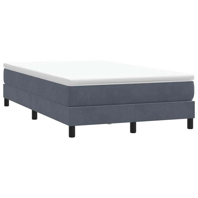 vidaXL Bett Boxspringbett ohne Matratze Dunkelgrau 120x220 cm Samt günstig online kaufen