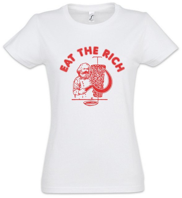 Urban Backwoods Print-Shirt Eat The Rich Damen T-Shirt Karl Socialism Commu günstig online kaufen