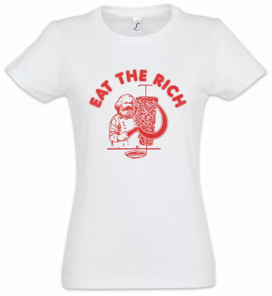 Urban Backwoods Print-Shirt Eat The Rich Damen T-Shirt Karl Socialism Commu günstig online kaufen