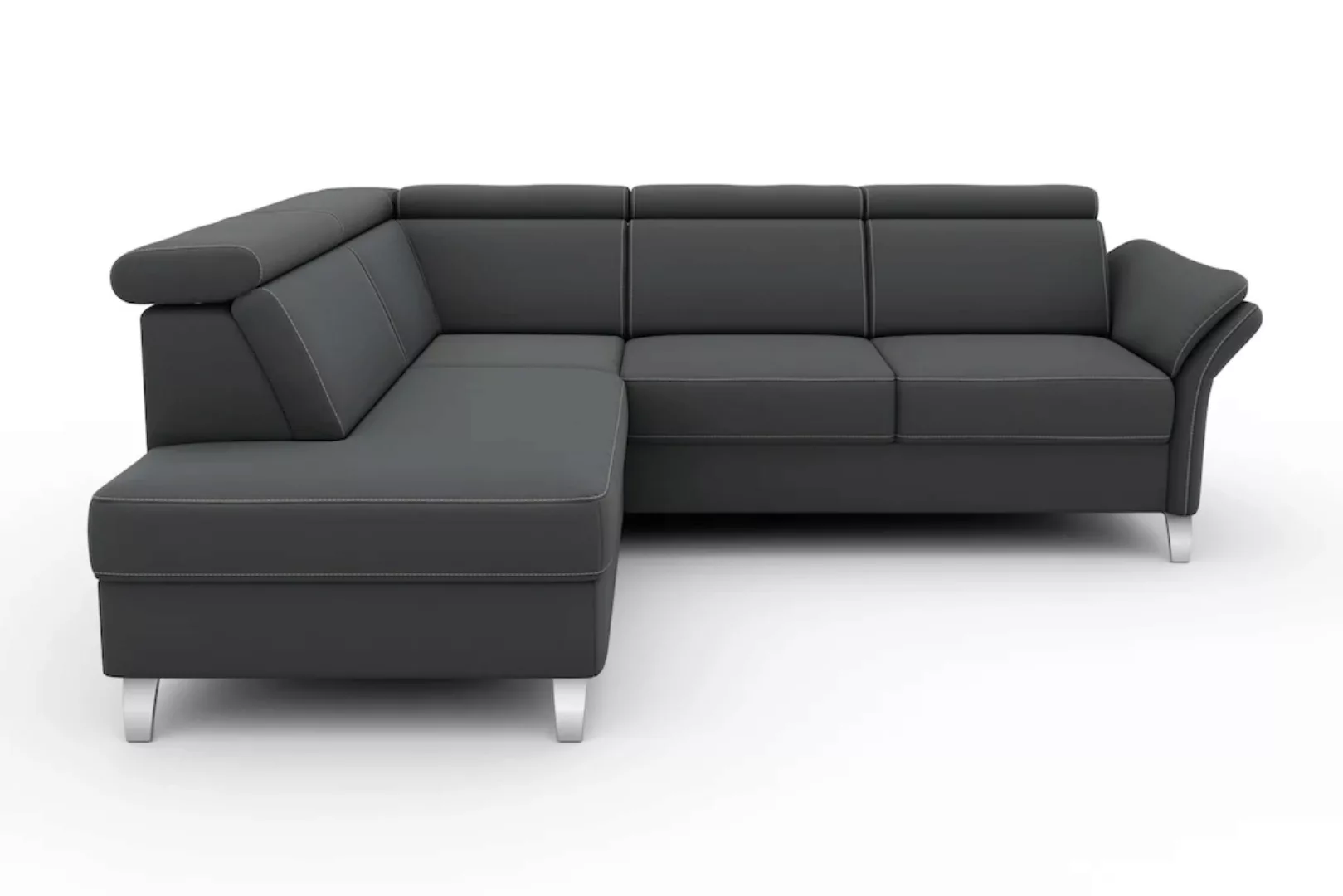 sit&more Ecksofa »Vincenzo L-Form«, inklusive Kopfteilverstellung, wahlweis günstig online kaufen