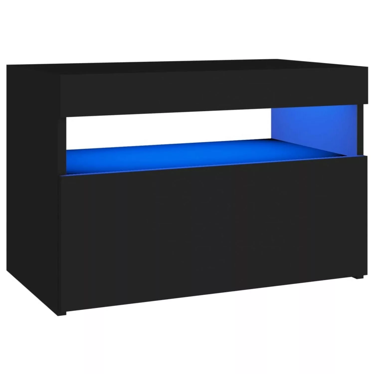 Nachttisch Mit Led-leuchten Schwarz 60x35x40 Cm Spanplatte günstig online kaufen