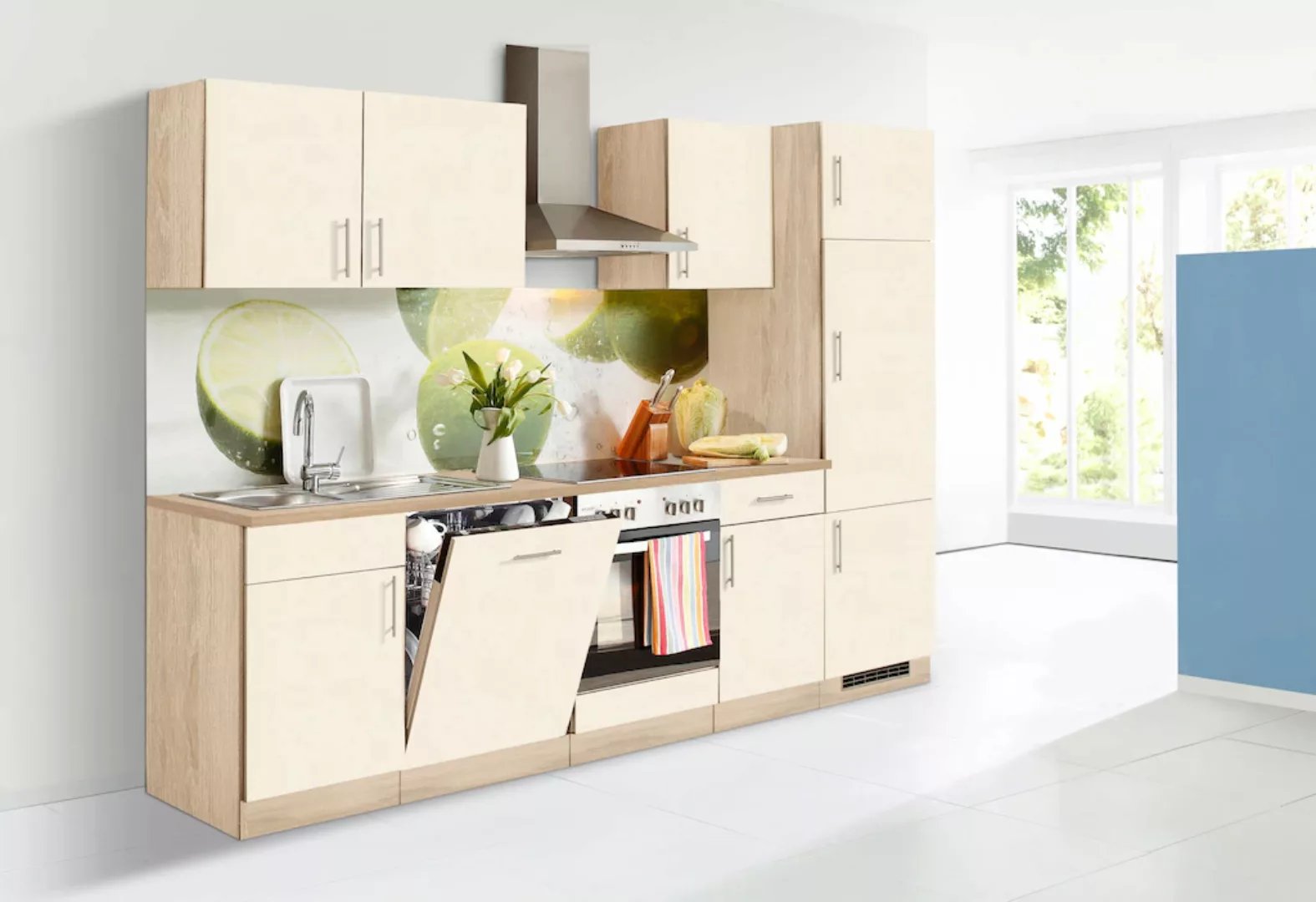 wiho Küchen Küchenzeile "Kiel", mit E-Geräten, inkl. Geschirrspüler, Breite günstig online kaufen