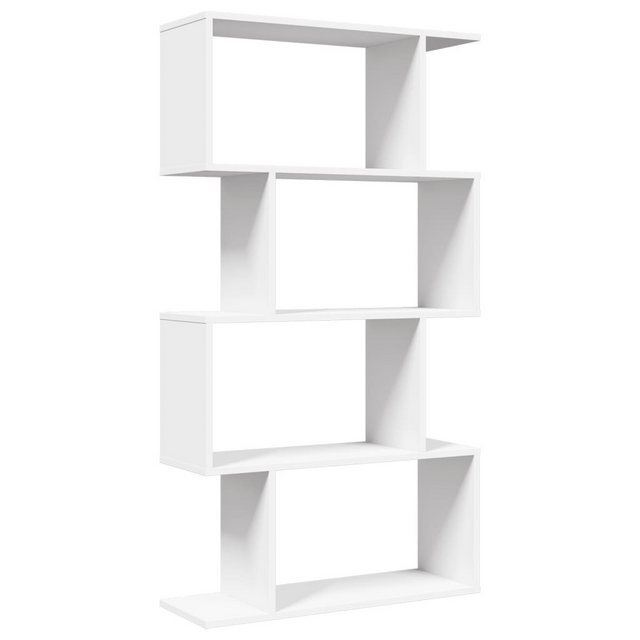 vidaXL Bücherregal Raumteiler-Bücherregal 4 Böden Weiß 70x24x129 cm Holzwer günstig online kaufen