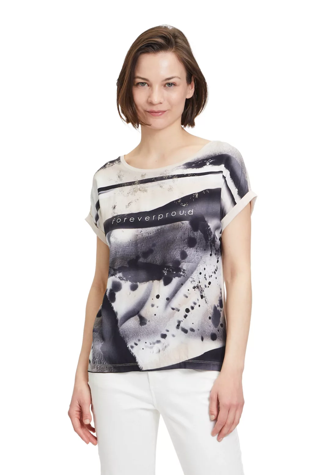 Betty&Co Kurzarmshirt "Betty & Co Casual-Shirt mit Placement", Druck günstig online kaufen