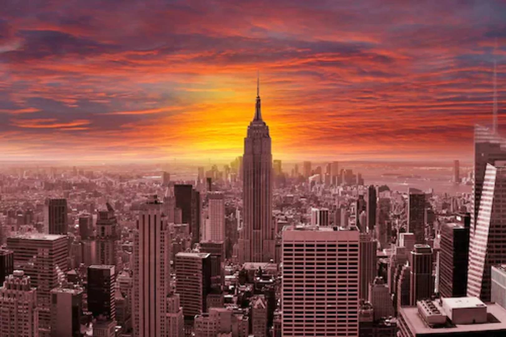 Papermoon Fototapete »New York bei Sonnenuntergang« günstig online kaufen
