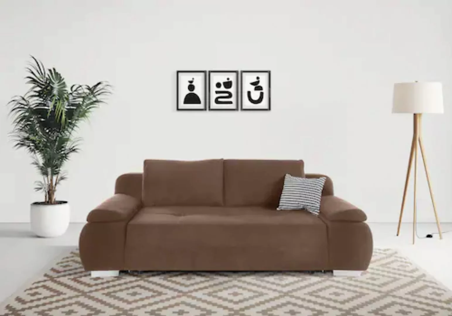 INOSIGN Schlafsofa "Pumo", mit Boxspring-Aufbau, Bettfunktion und Bettkaste günstig online kaufen