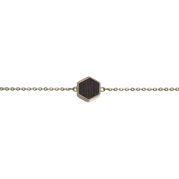 Armbänder Mit Holzdetail - Motiv Hexagon - Verschiedene Farben Und Grössen günstig online kaufen