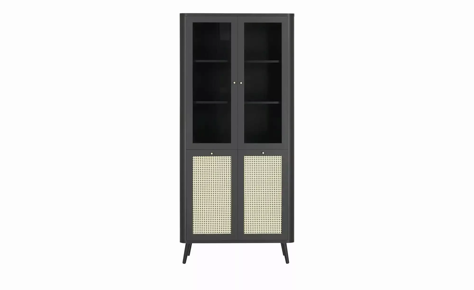 Roomers Vitrine  Vienna Premium ¦ schwarz ¦ Maße (cm): B: 81 H: 177 T: 40 K günstig online kaufen