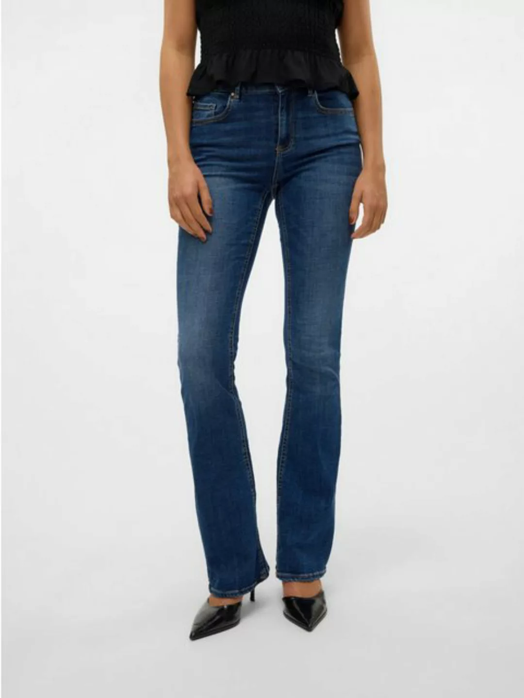 Vero Moda Bootcut-Jeans VMFLASH MR FLARED JEANS LI3110 GA NOOS günstig online kaufen