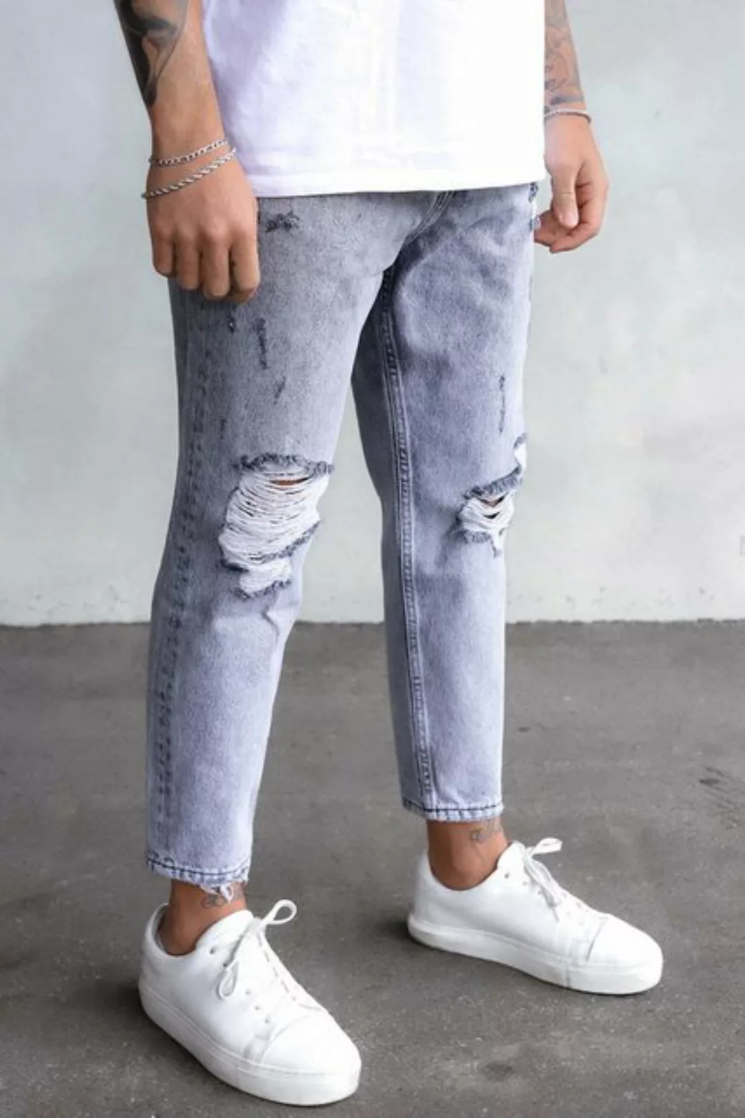 2Y Studios Bequeme Jeans 2Y Studios Herren 2Y Destroyed Relaxed Fit Denim ( günstig online kaufen