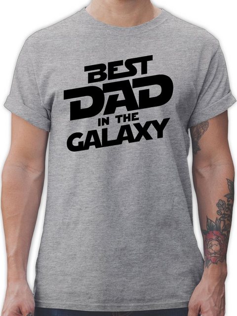Shirtracer T-Shirt Best dad in the galaxy schwarz - Vatertag Geschenk für P günstig online kaufen